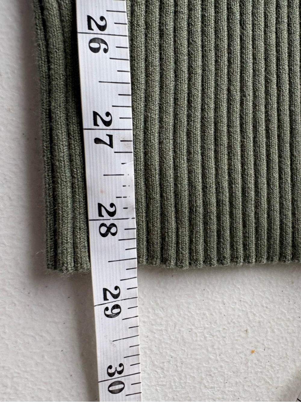 Lunya Cozy Cotton Silk Ribbed Leggings Olive Green High Waist Size Medium - Picture 9 of 10